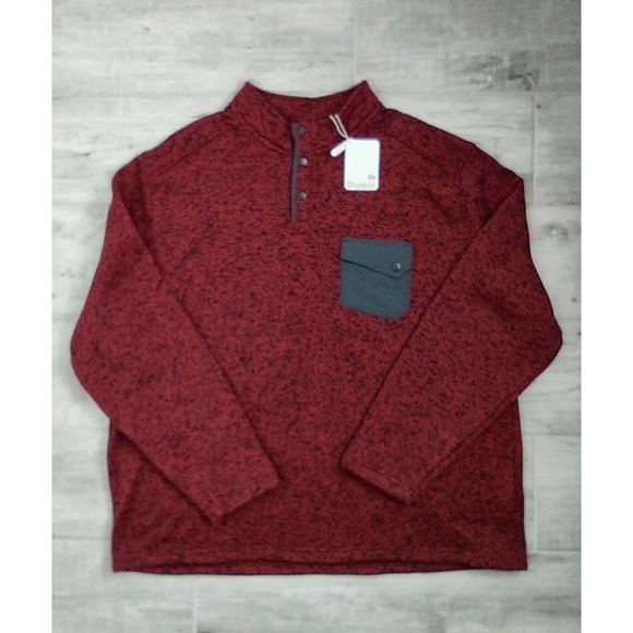 Men's Outdoor by Roundtree &York Knit Pullover‎ Sweater Red/Black Size 3XT - Picture 1 of 6